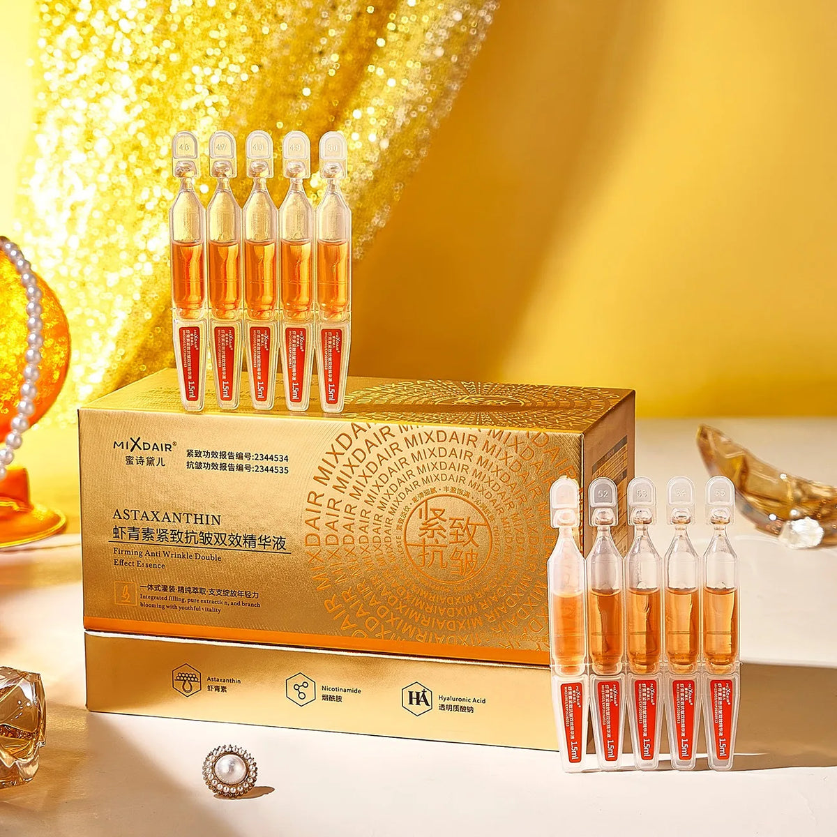 Astaxanthin Anti-Wrinkle Serum Vials