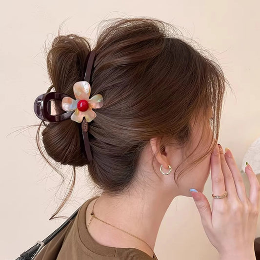 Large Flower Hair Claw Clip