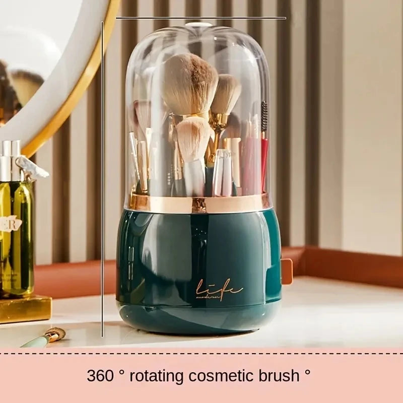 Rotating Dustproof Brush Storage Bucket