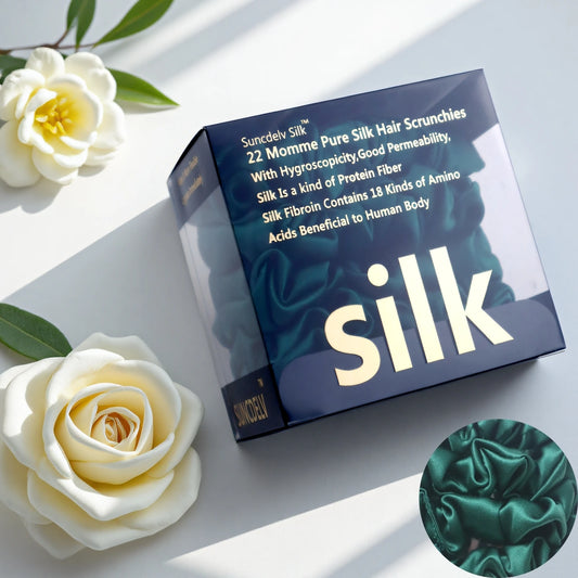 Mulberry Silk Hair Scrunchies 4Pc