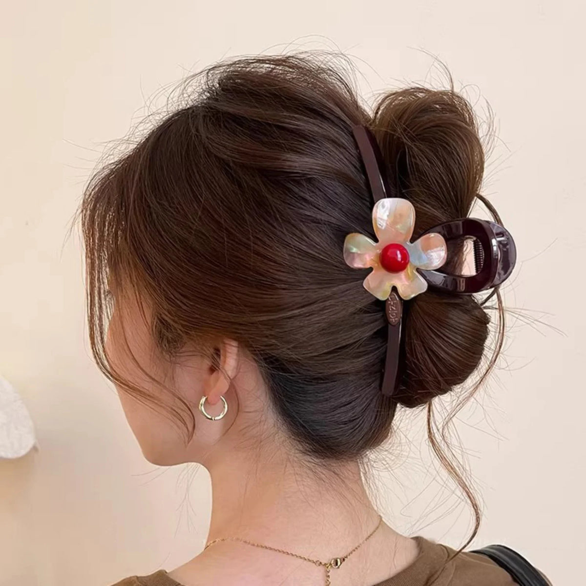 Large Flower Hair Claw Clip