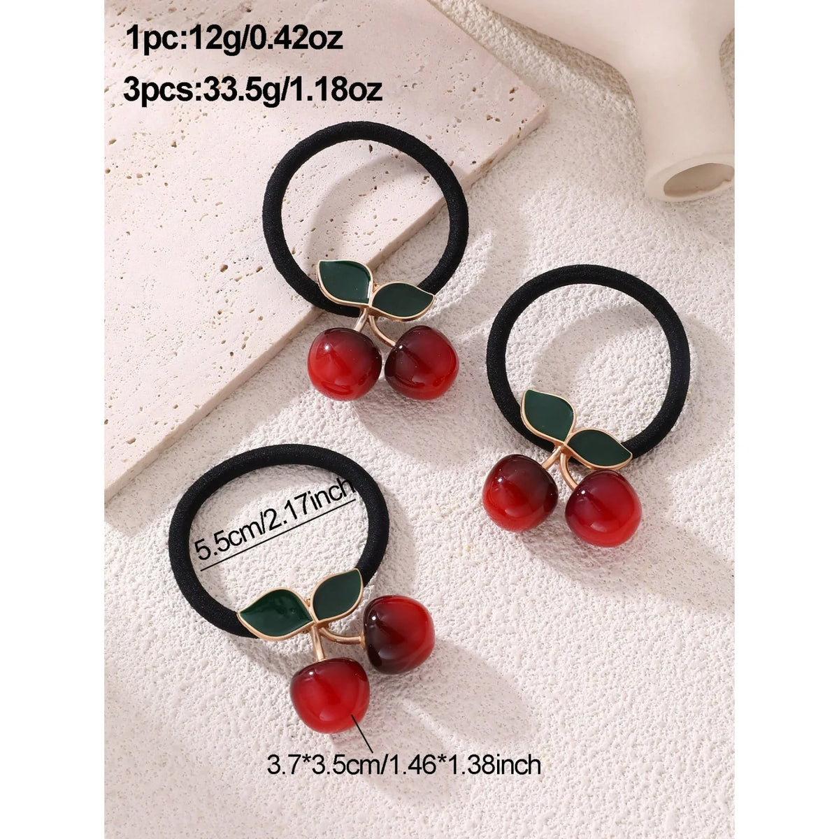Cherry Pendant Metal Hair Hoop