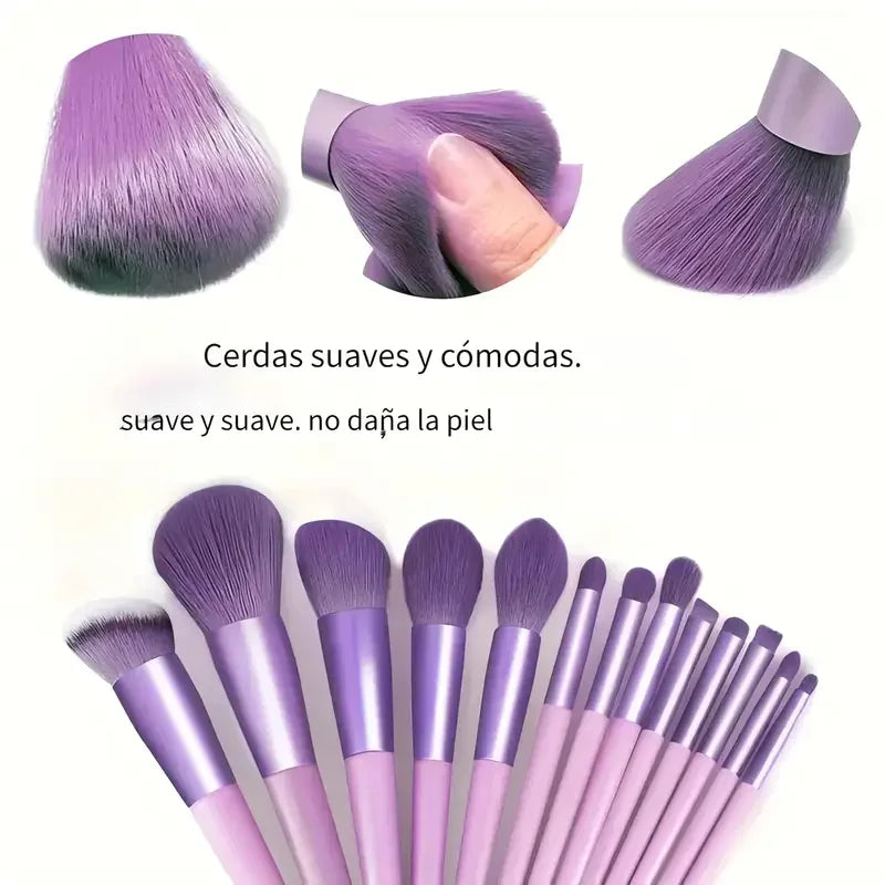 13Pc Foundation Eyeshadow Brush Set