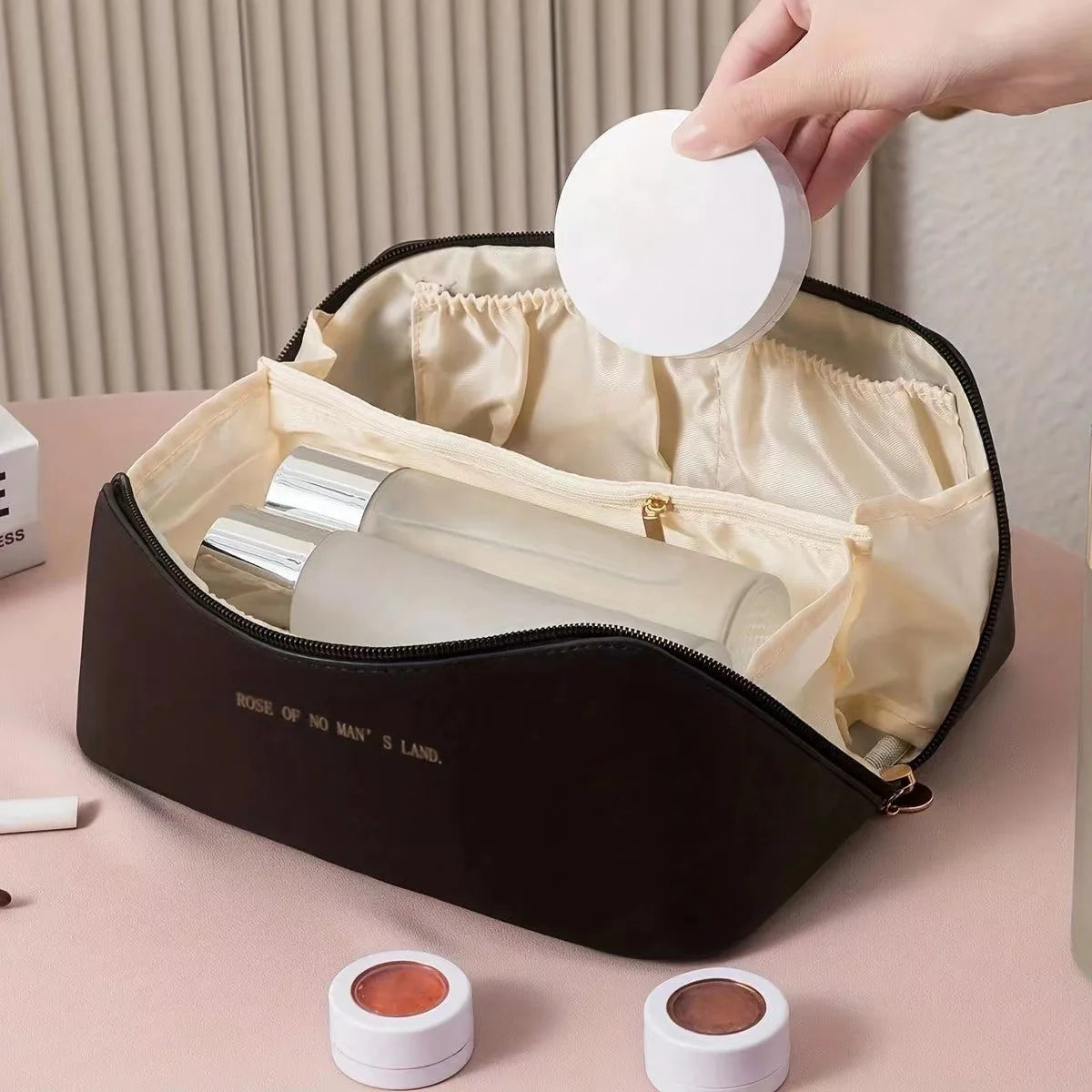 PU Leather Travel Wash Bag