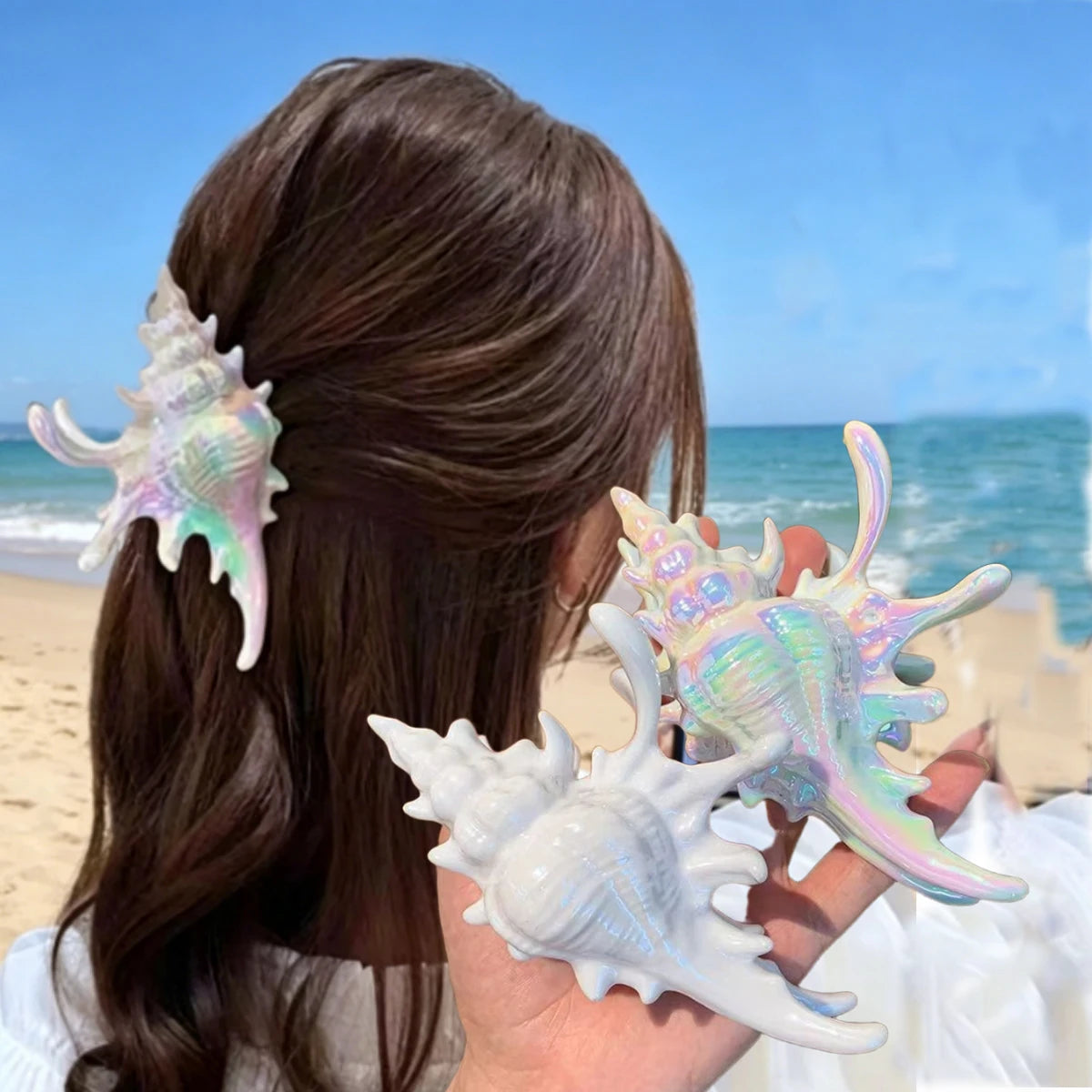 Conch Shell Mermaid Claw Clip