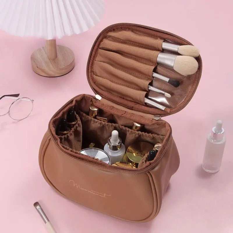 Waterproof PU Leather Wash Bag