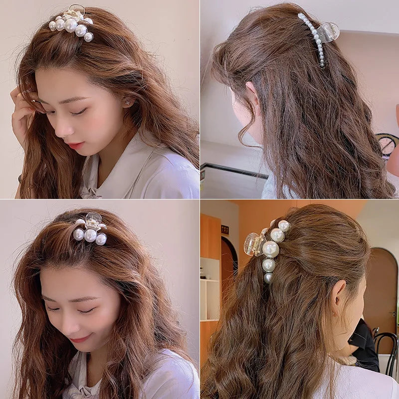 Big Pearl Claw Hair Clip