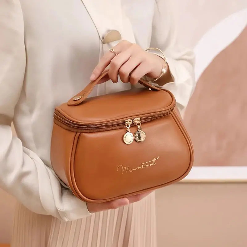 Waterproof PU Leather Wash Bag