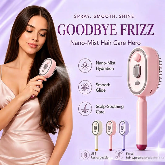 Steam Massage Hair Straightening Brush