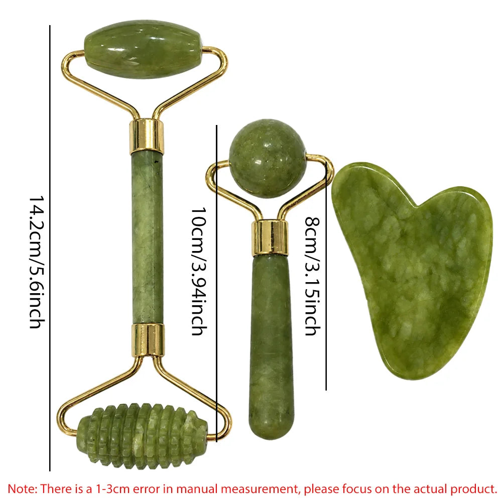Jade Gua Sha Massage Tool Set