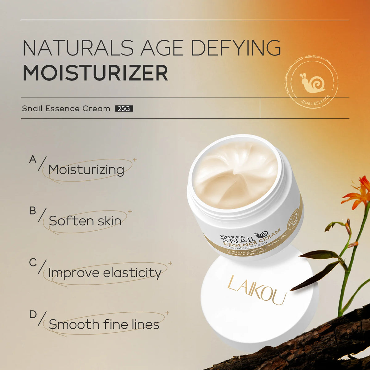 LAIKOU Snail Hyaluronic Face Cream