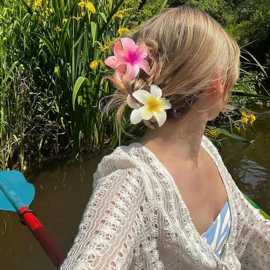 Egg Flower Beach Hair Clips