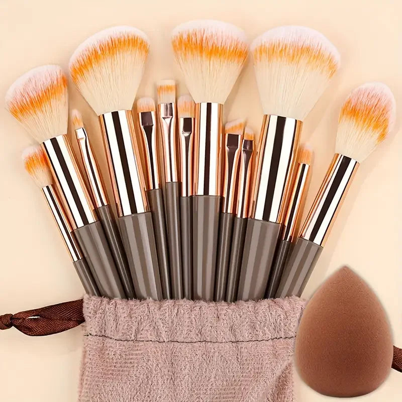 13Pc Foundation Eyeshadow Brush Set