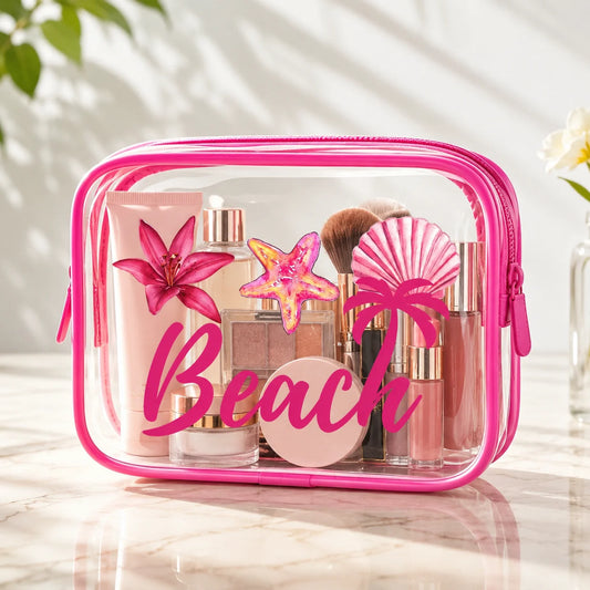 Clear PVC Beach Makeup Bag
