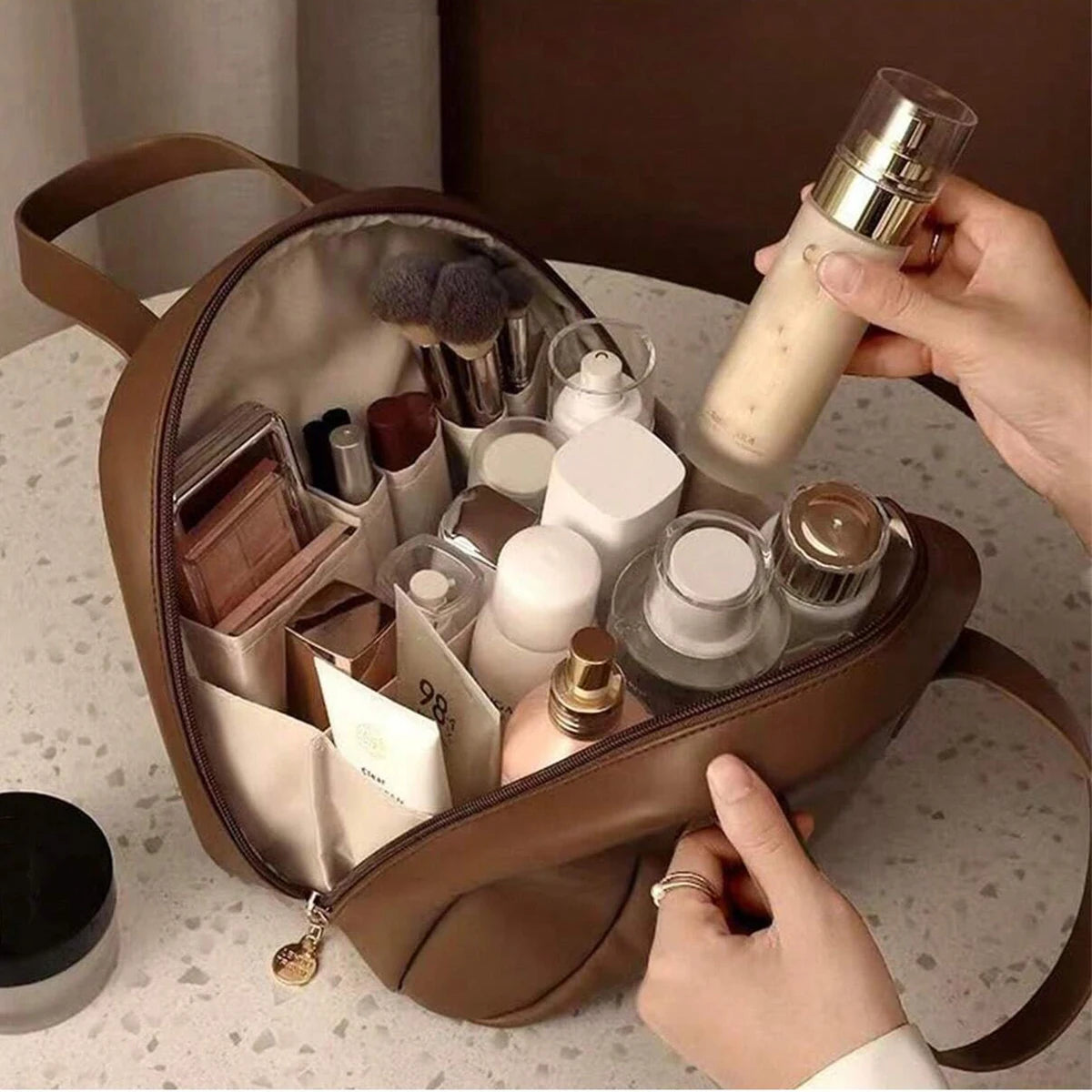 PU Business Travel Makeup Bag