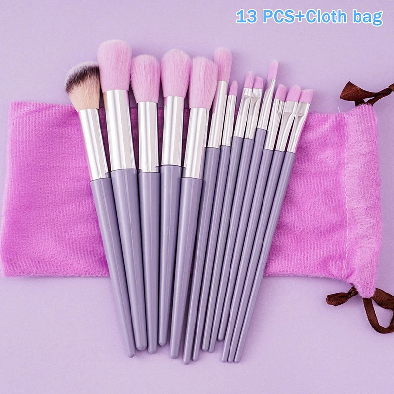 8/13Pc Fluffy Eyeshadow Brush Set
