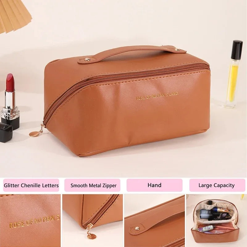 PU Leather Travel Wash Bag