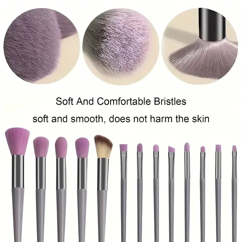 13Pc Foundation Eyeshadow Brush Set