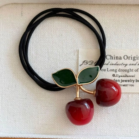 Cherry Pendant Metal Hair Hoop