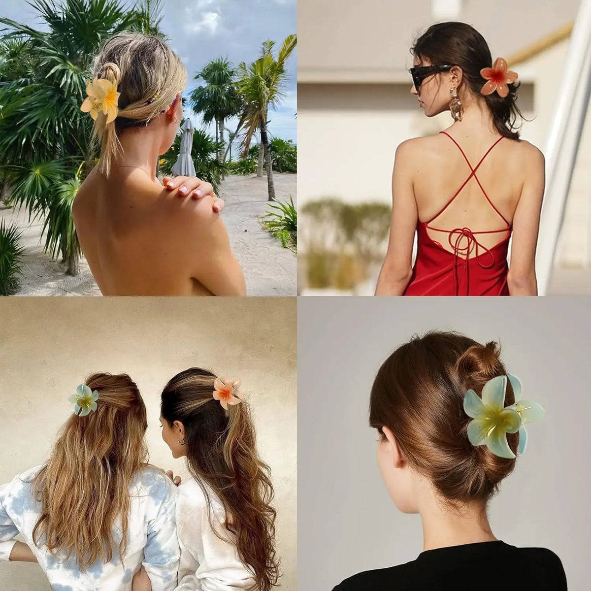 Egg Flower Beach Hair Clips