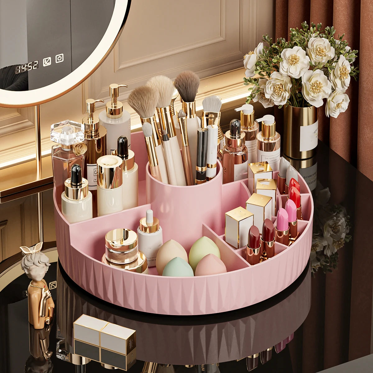 Multi-Compartment Cosmetic Storage Organizer