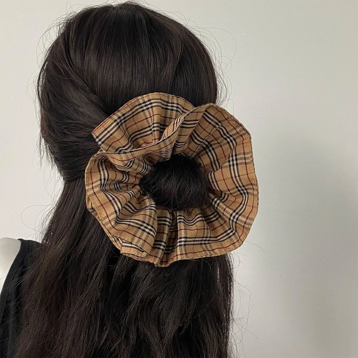 Plaid Slim Waist Scrunchie