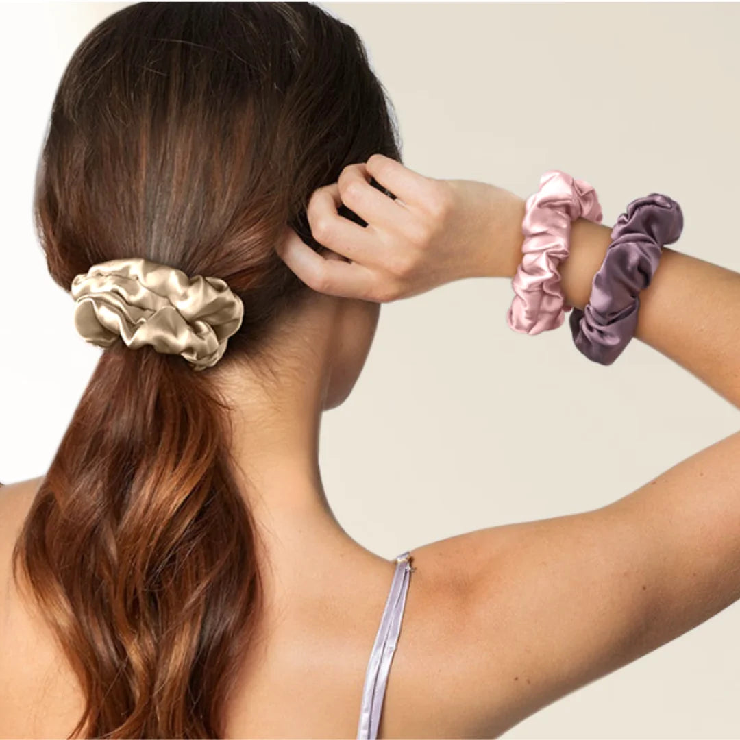 Mulberry Silk Hair Scrunchies 4Pc