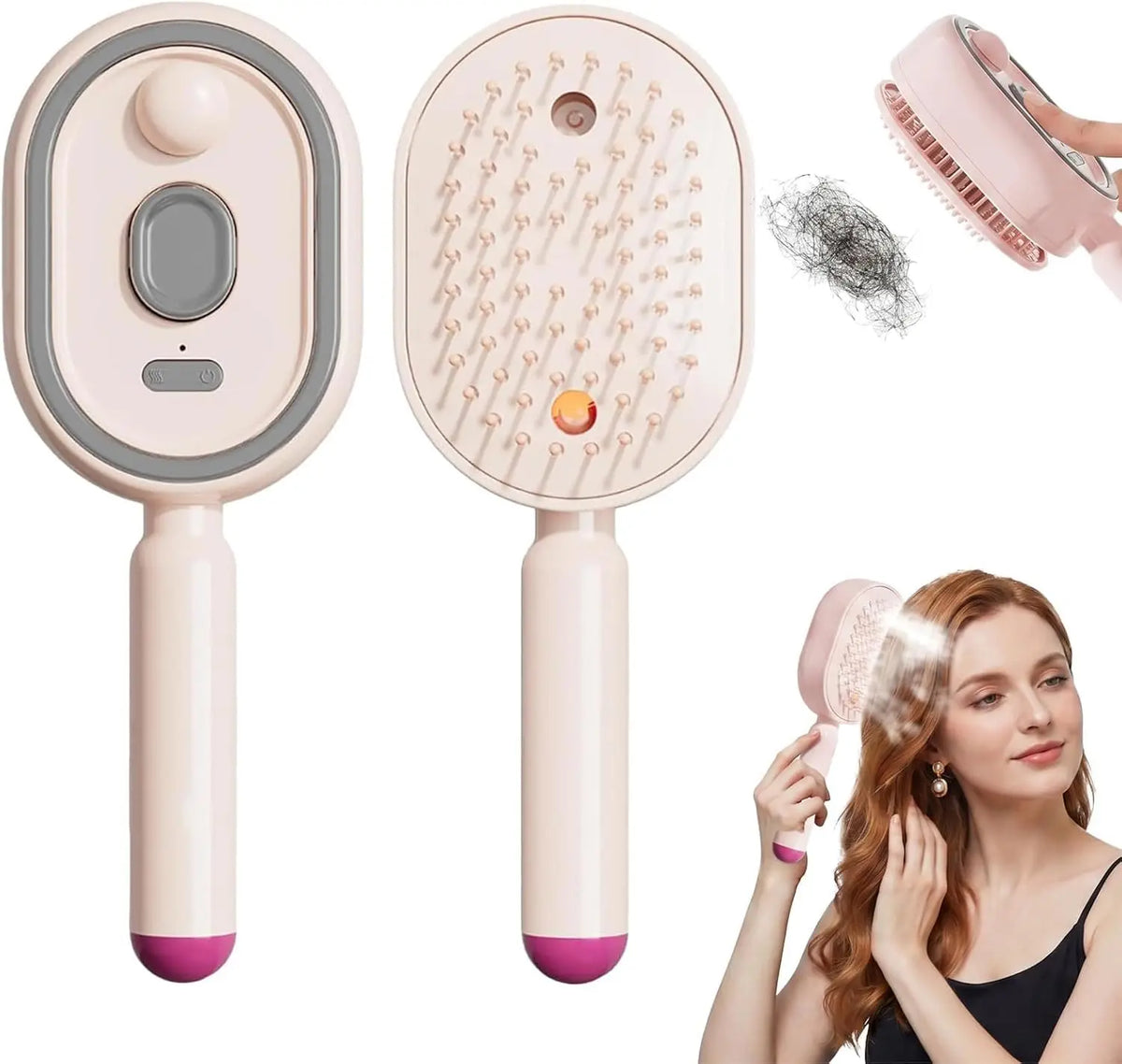 Steam Massage Hair Straightening Brush