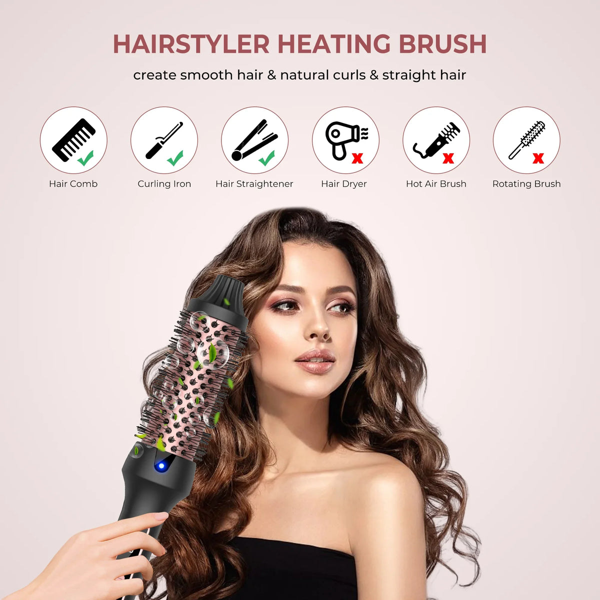 3-in-1 Ionic Heated Round Brush