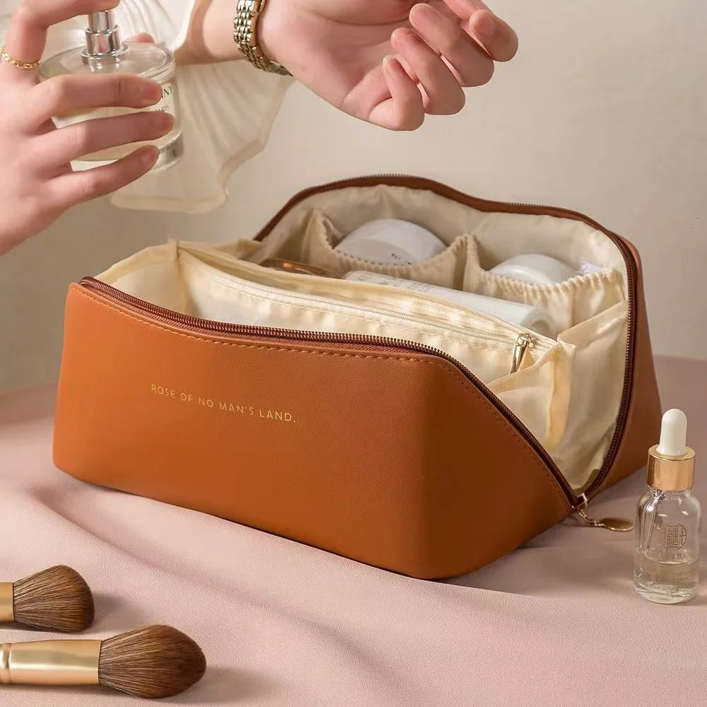 PU Leather Travel Wash Bag