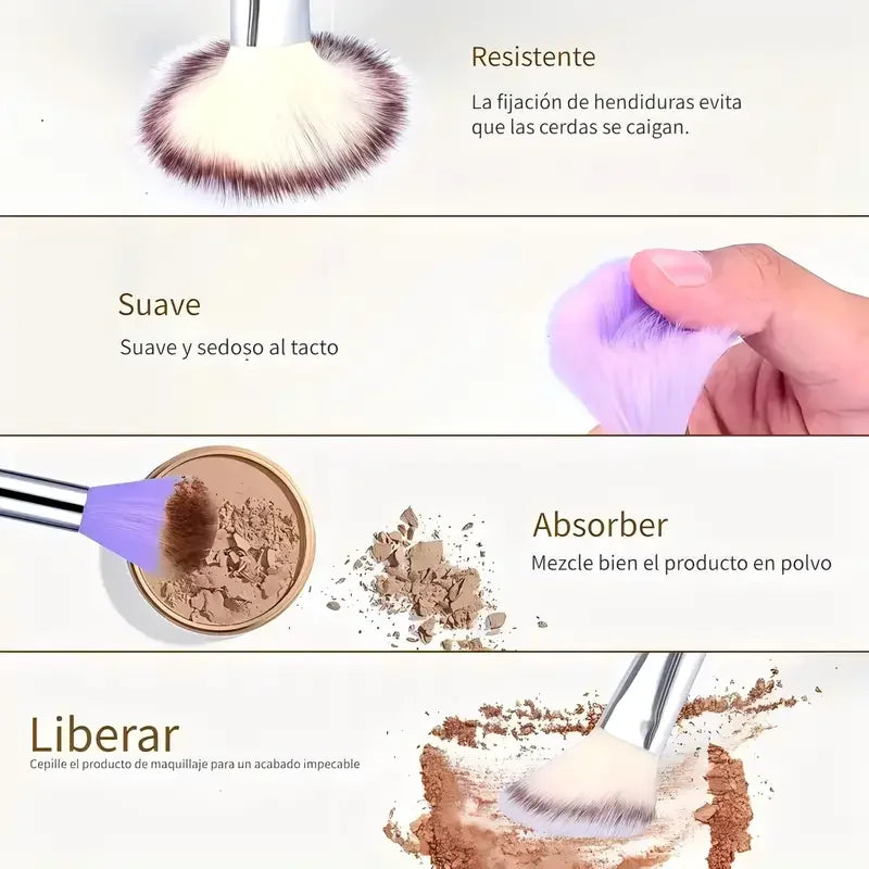 13Pc Foundation Eyeshadow Brush Set