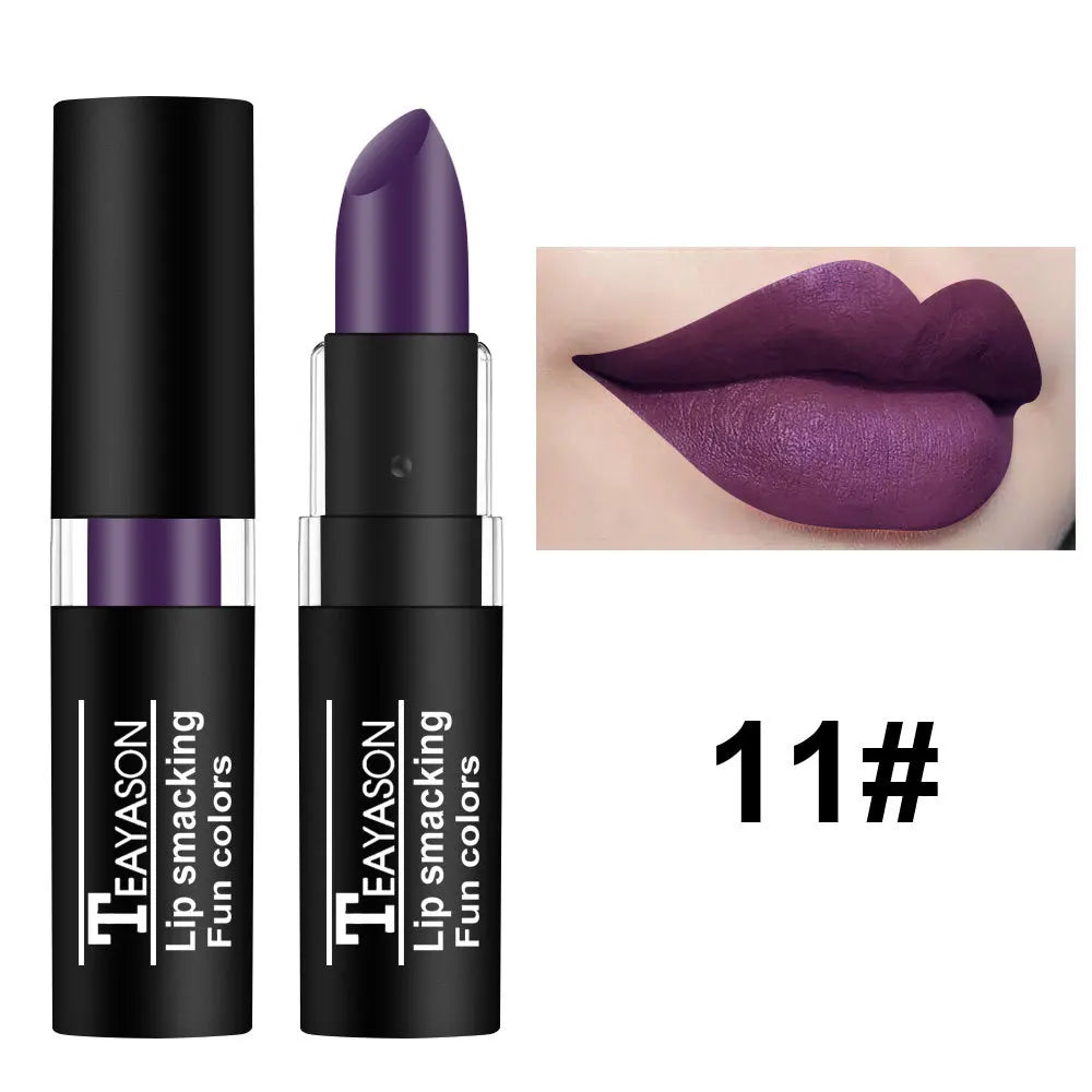 12-Color Matte Nude Lipstick Set