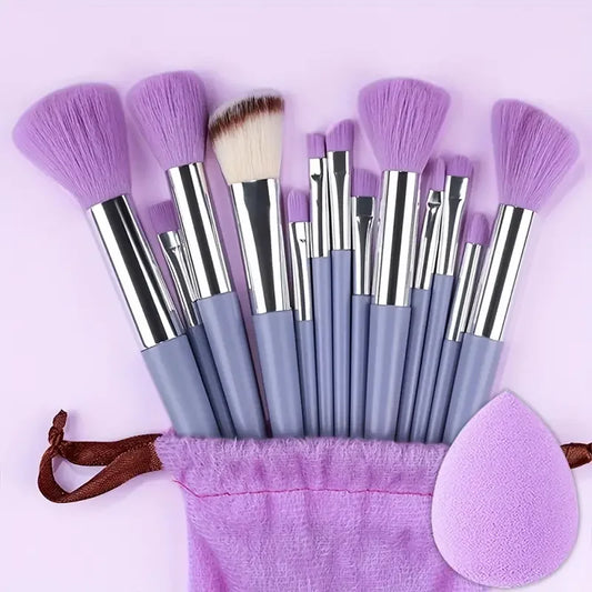 13Pc Foundation Eyeshadow Brush Set