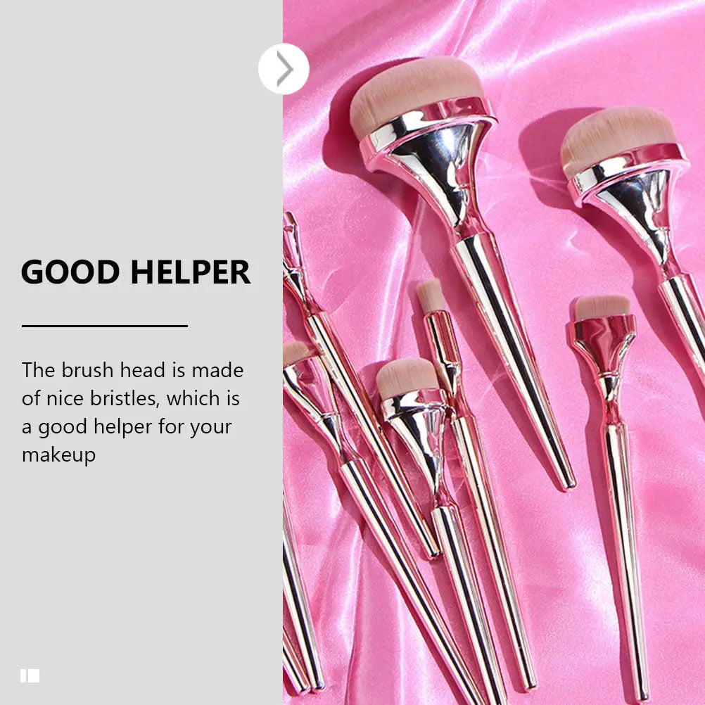 9Pc Portable Makeup Brush Set