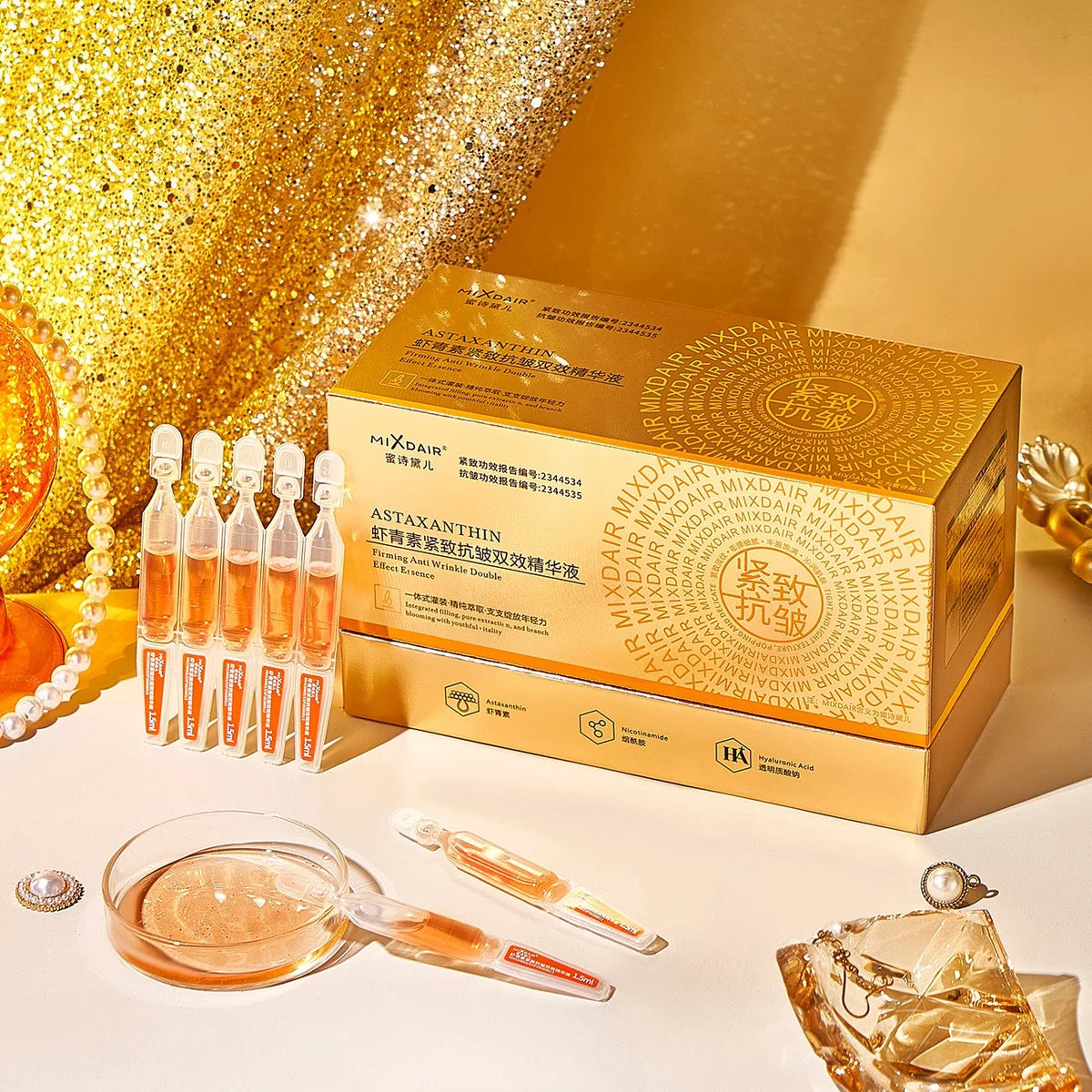 Astaxanthin Anti-Wrinkle Serum Vials