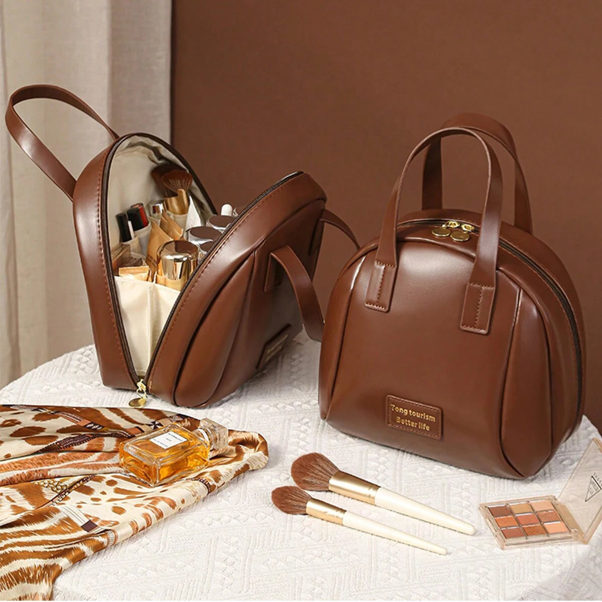 PU Business Travel Makeup Bag