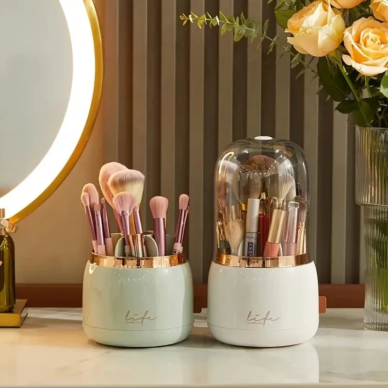 Rotating Dustproof Brush Storage Bucket