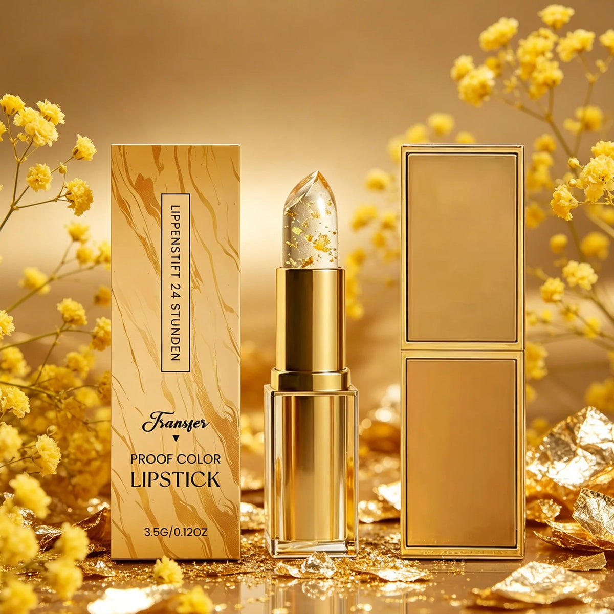 Gold Foil Color-Changing Lipstick