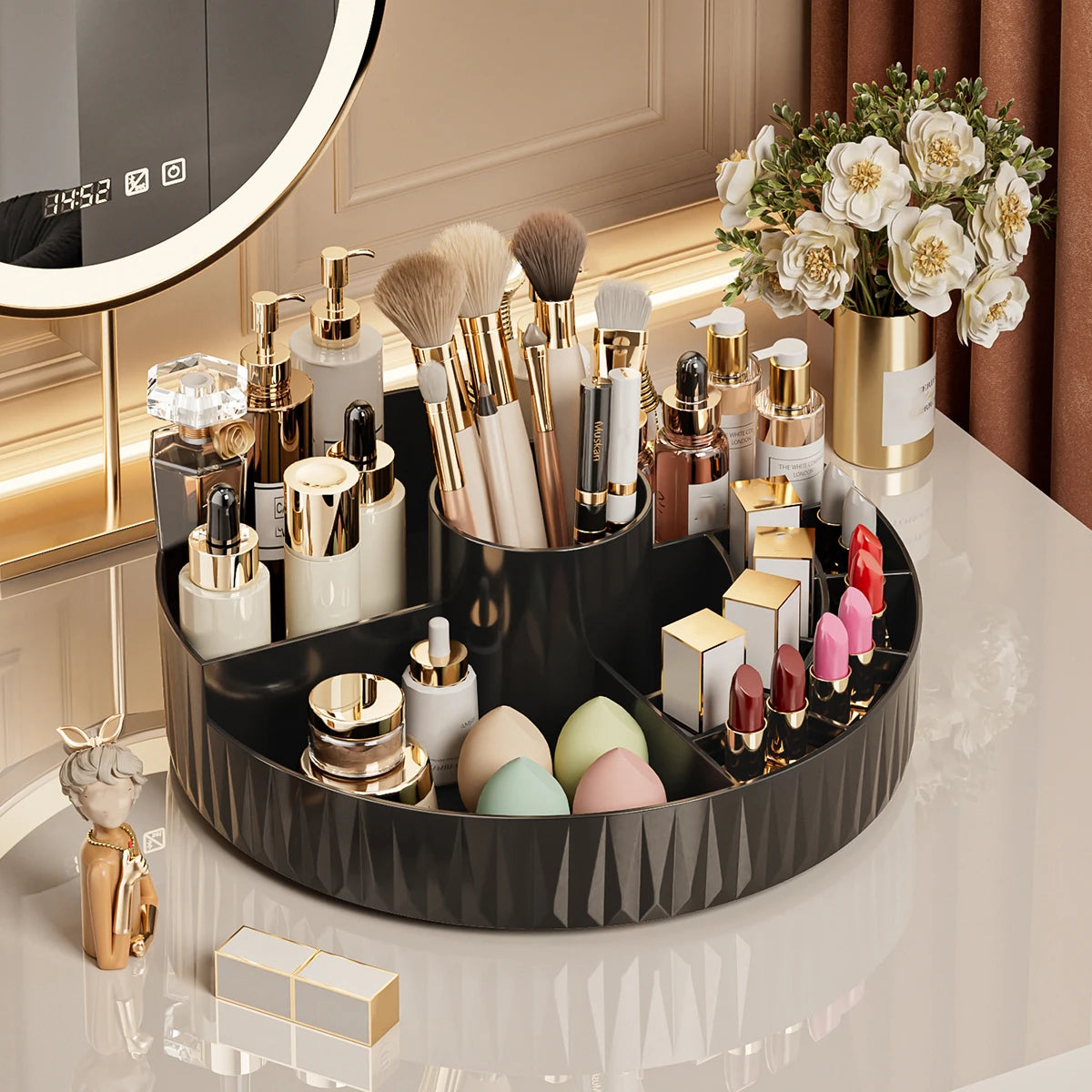 Multi-Compartment Cosmetic Storage Organizer
