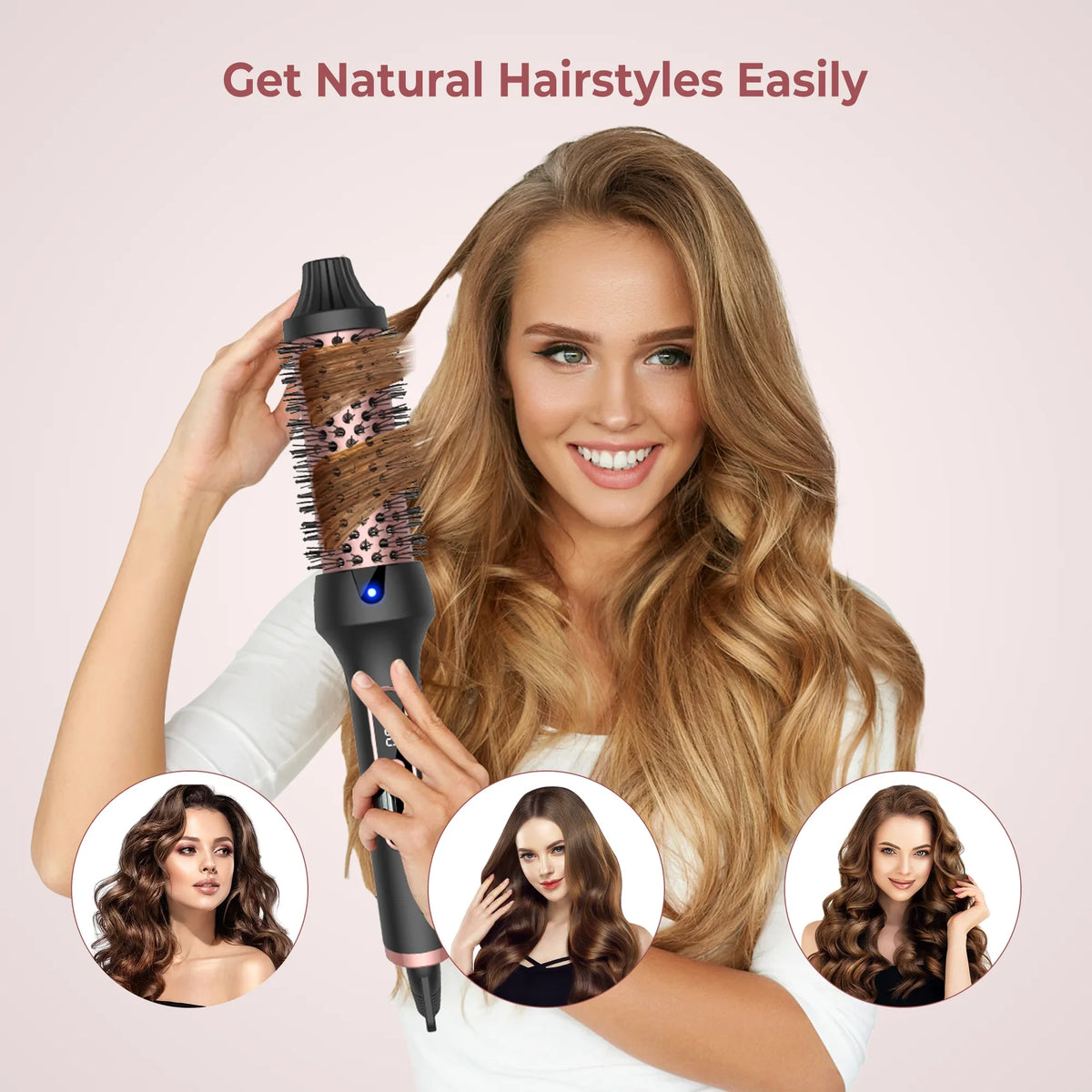 3-in-1 Ionic Heated Round Brush