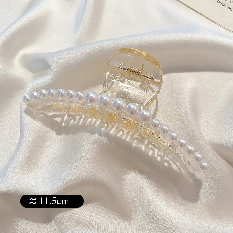 Big Pearl Claw Hair Clip