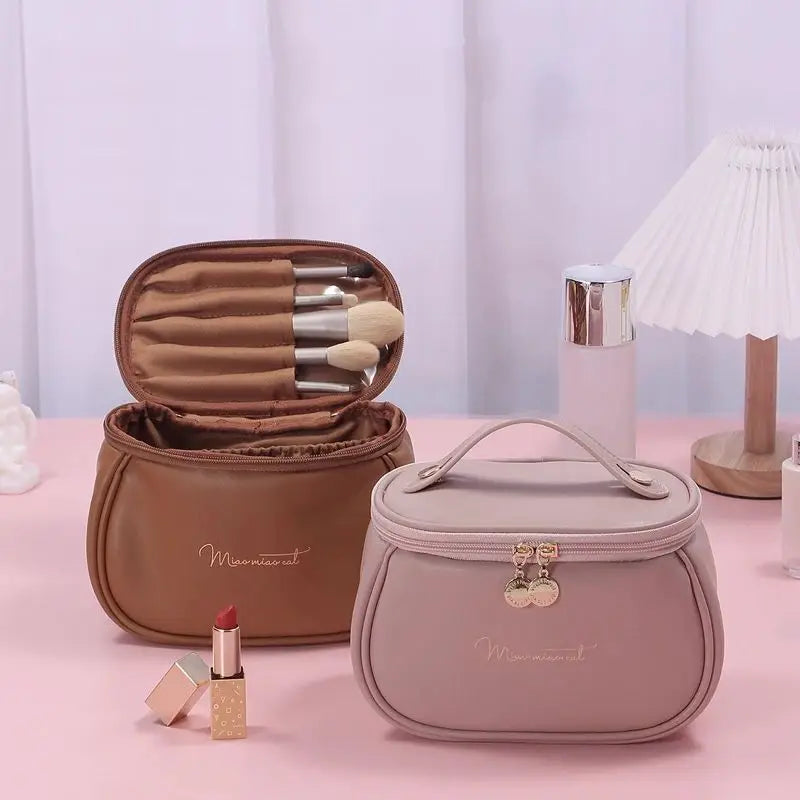Waterproof PU Leather Wash Bag