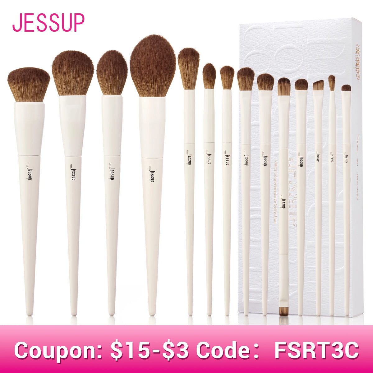 Jessup Synthetic Makeup Brush Set