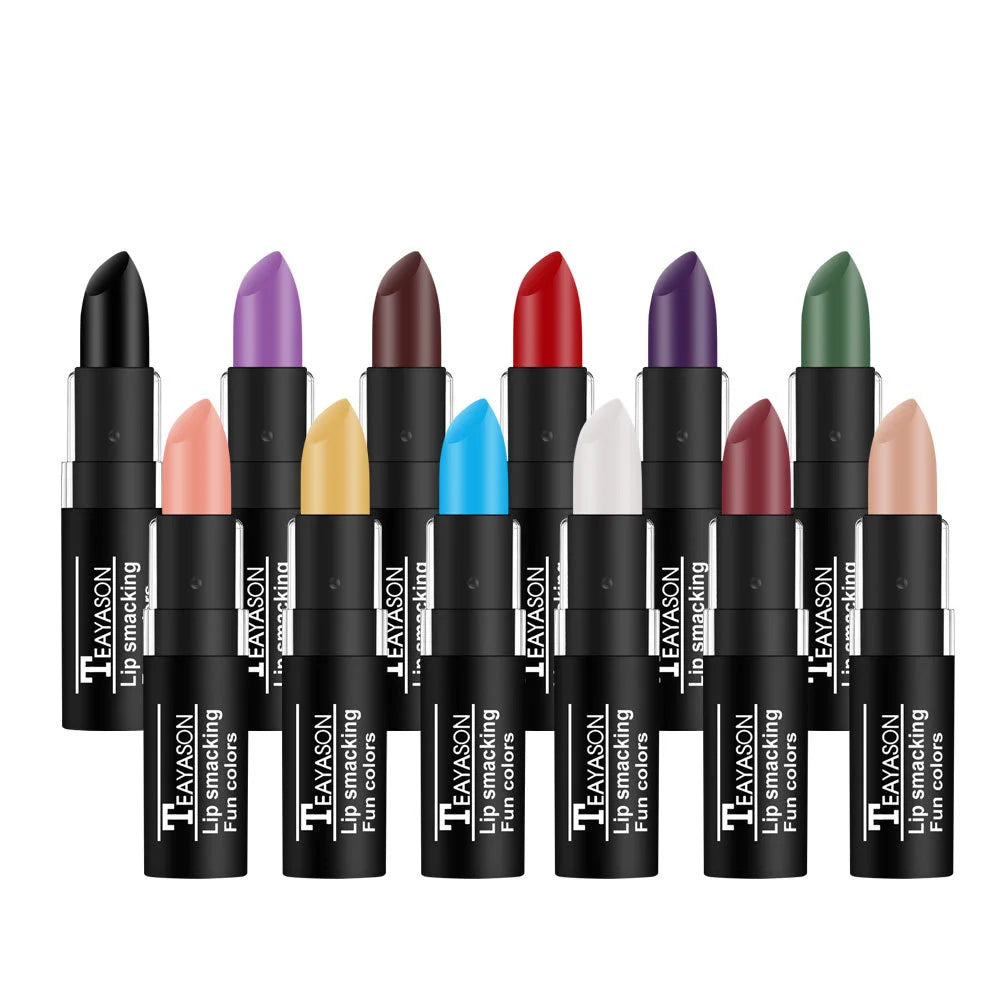 12-Color Matte Nude Lipstick Set