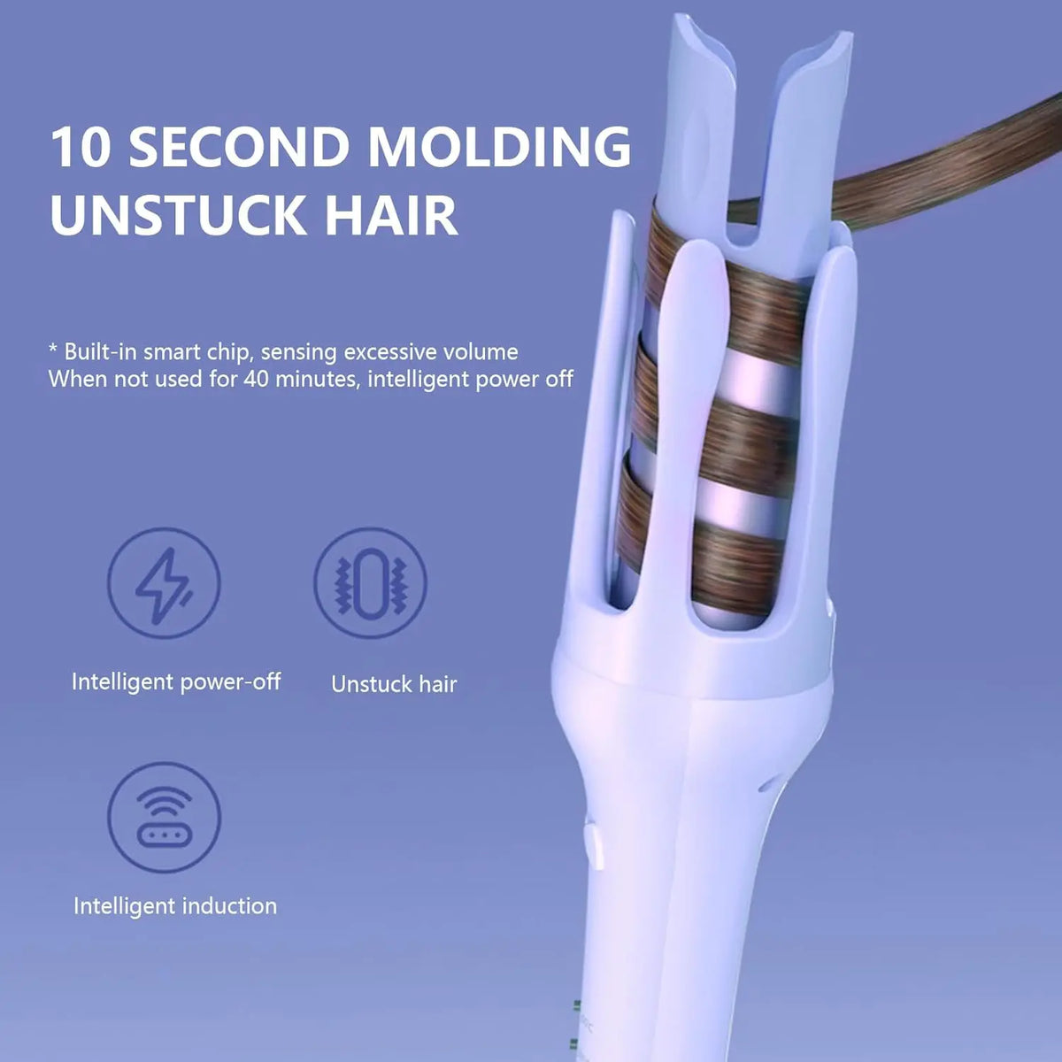 Auto-Rotating Anti-Scald Hair Curler