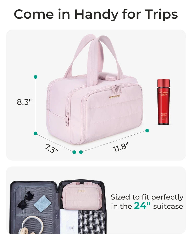 Multi-Pocket Travel Cosmetic Bag