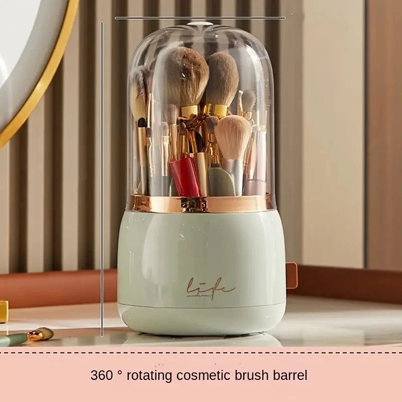 Rotating Dustproof Brush Storage Bucket