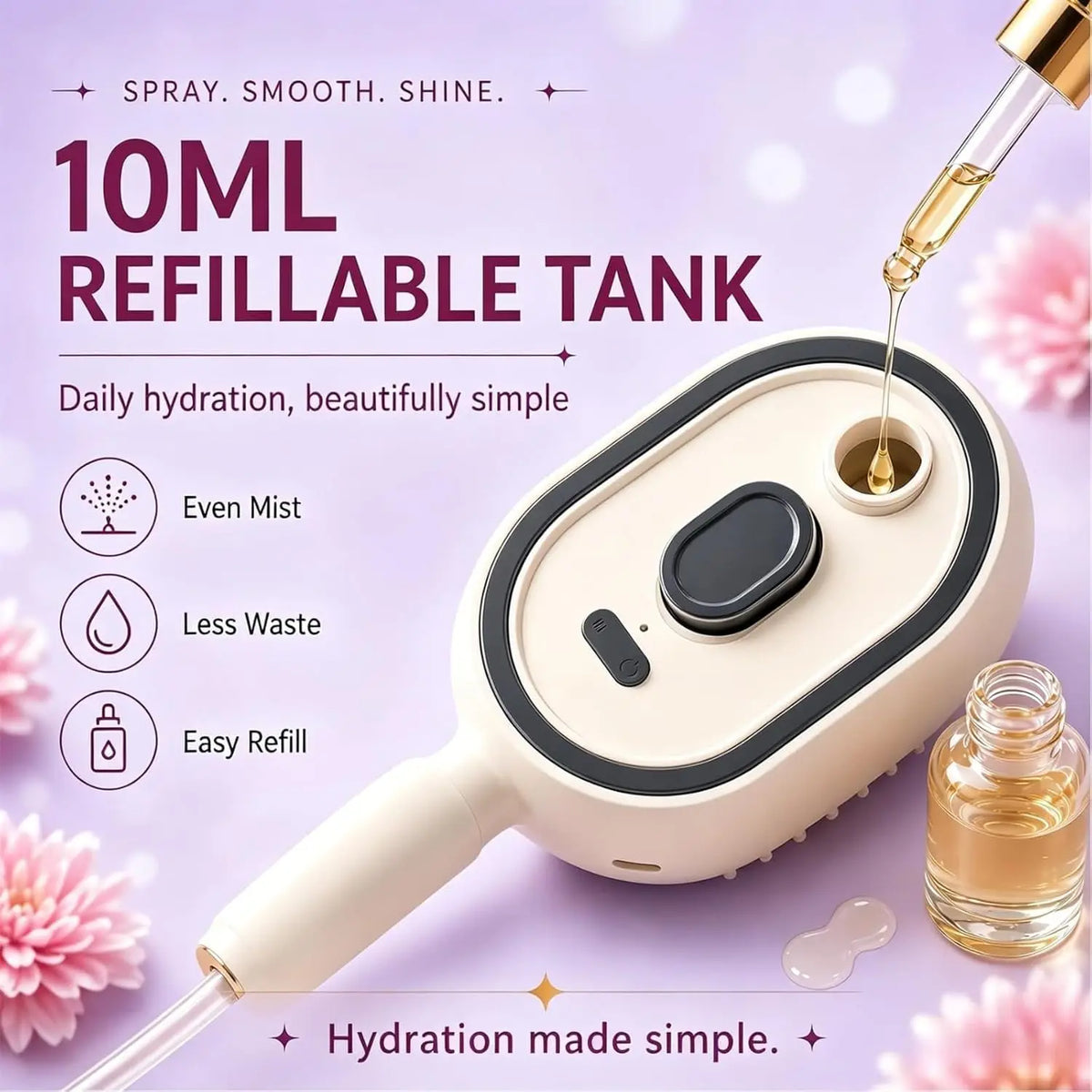 Steam Massage Hair Straightening Brush
