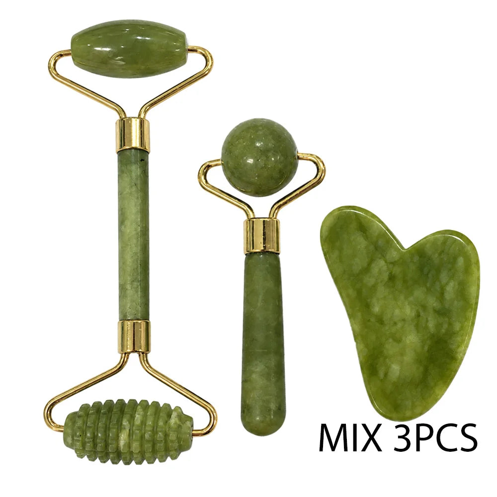 Jade Gua Sha Massage Tool Set