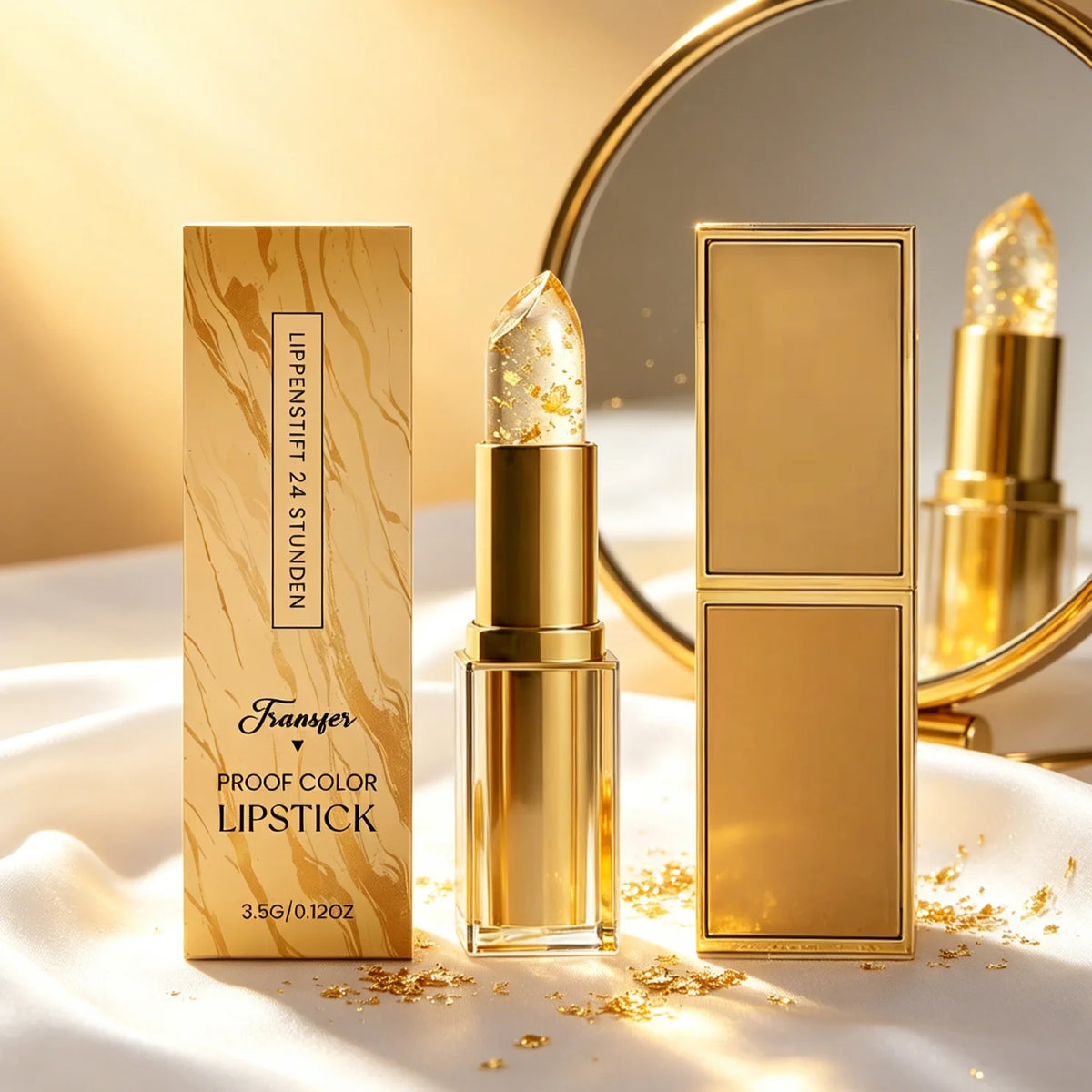 Gold Foil Color-Changing Lipstick
